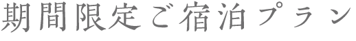 期間限定の宿泊プラン